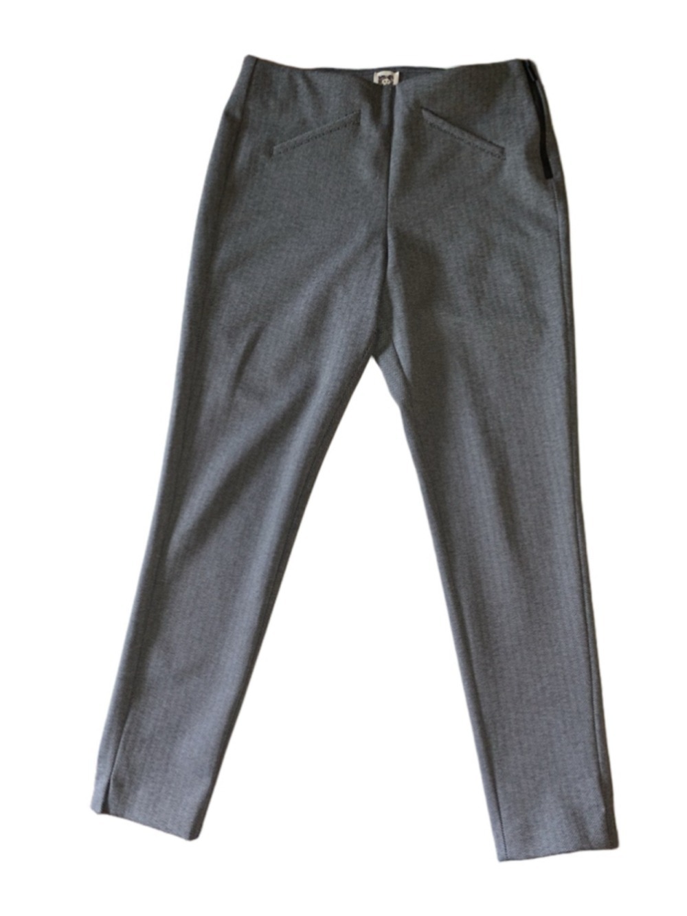 Women's Anne Klein Gray & White Herringbone Trousers Size 10